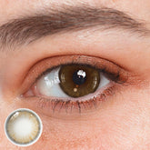 Lentes de contacto de color marrón avellana fresca con prescripción de Hinata